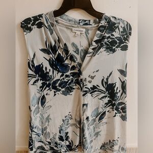 Calvin Klein Sleeveless Floral Top Large